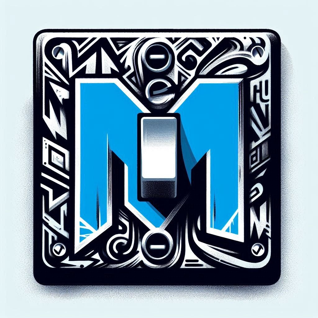 Shoot in Manual Mode for Photography. Graffiti style illustration. Blue, Black and Gray.